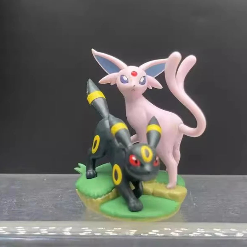Echte Pokemon Cartoon Charaktere Monster Umbreon Espeon Nette Modell Spielzeug Sammeln Desktop Ornamente Kinder Geschenke
