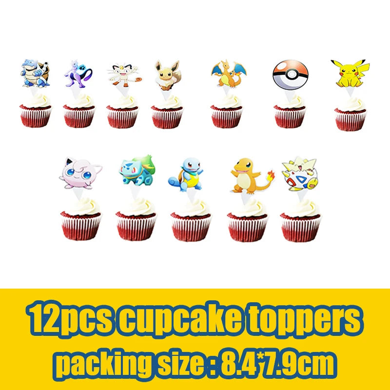 Pokémon Geburtstagsdeko Set – Papiergeschirr mit Pikachu: Teller, Becher, Servietten, Tischdecke & Partyzubehör für Kindergeburtstage