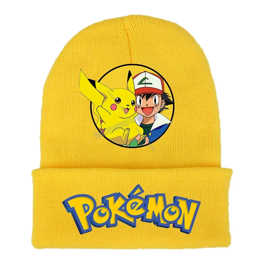 Pikachu Wintermütze – Weiche Pokémon Strickmütze für Jungen & Mädchen, warme Wollmütze, ideales Weihnachtsgeschenk