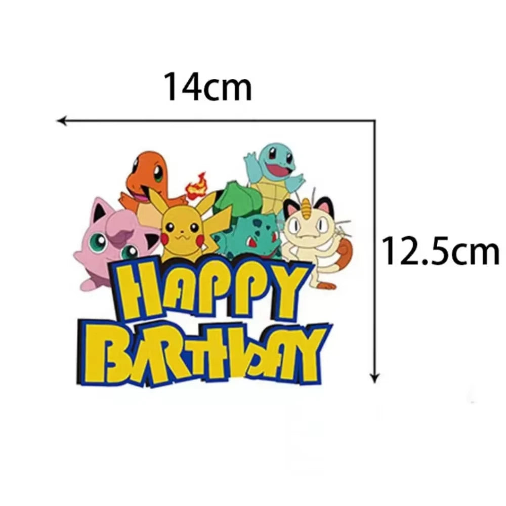 Pokémon Kuchen Deko Set – Pikachu-Kuchenaufsatz & Cupcake-Topper für Kindergeburtstag, Babyparty & Motto-Feier