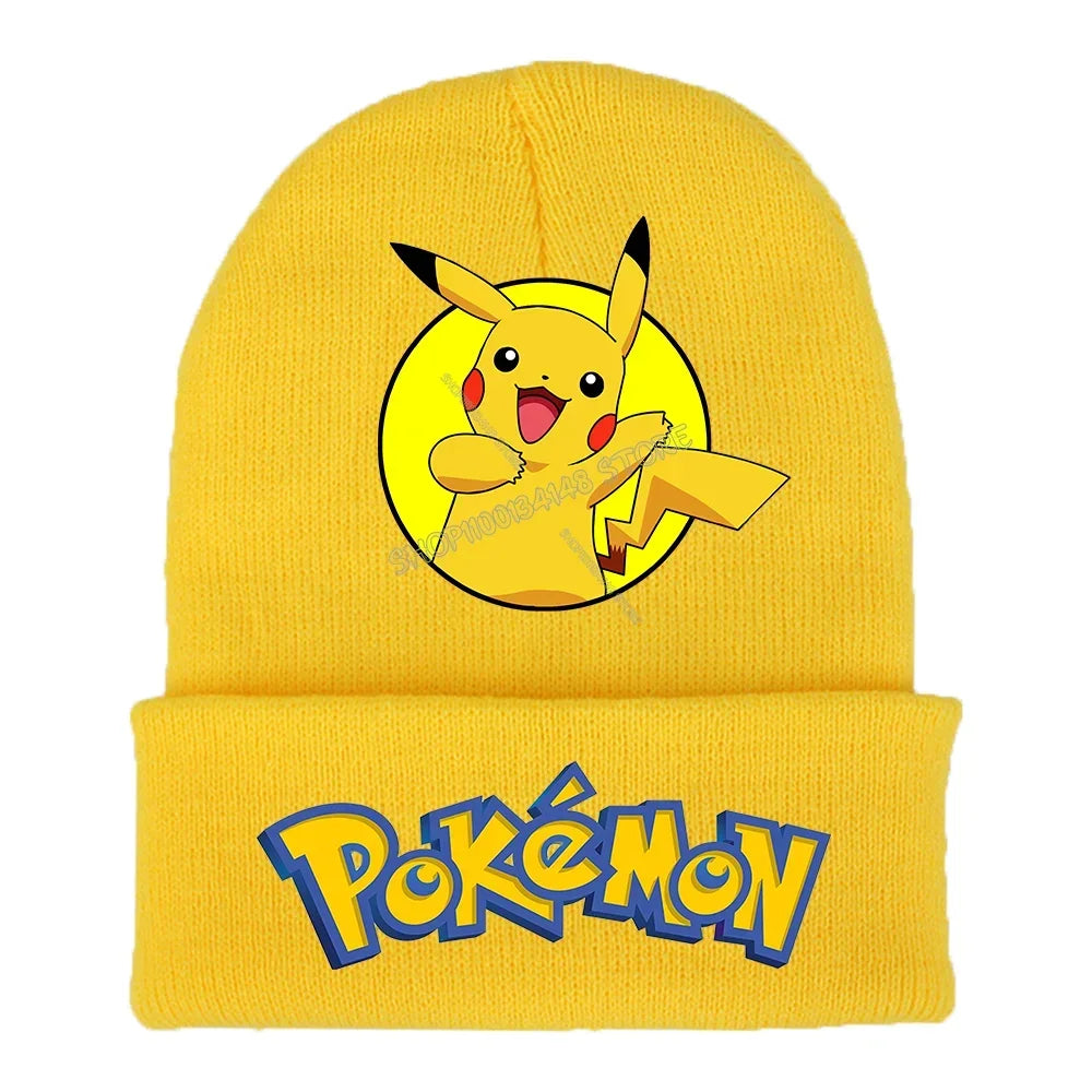Pikachu Wintermütze – Weiche Pokémon Strickmütze für Jungen & Mädchen, warme Wollmütze, ideales Weihnachtsgeschenk