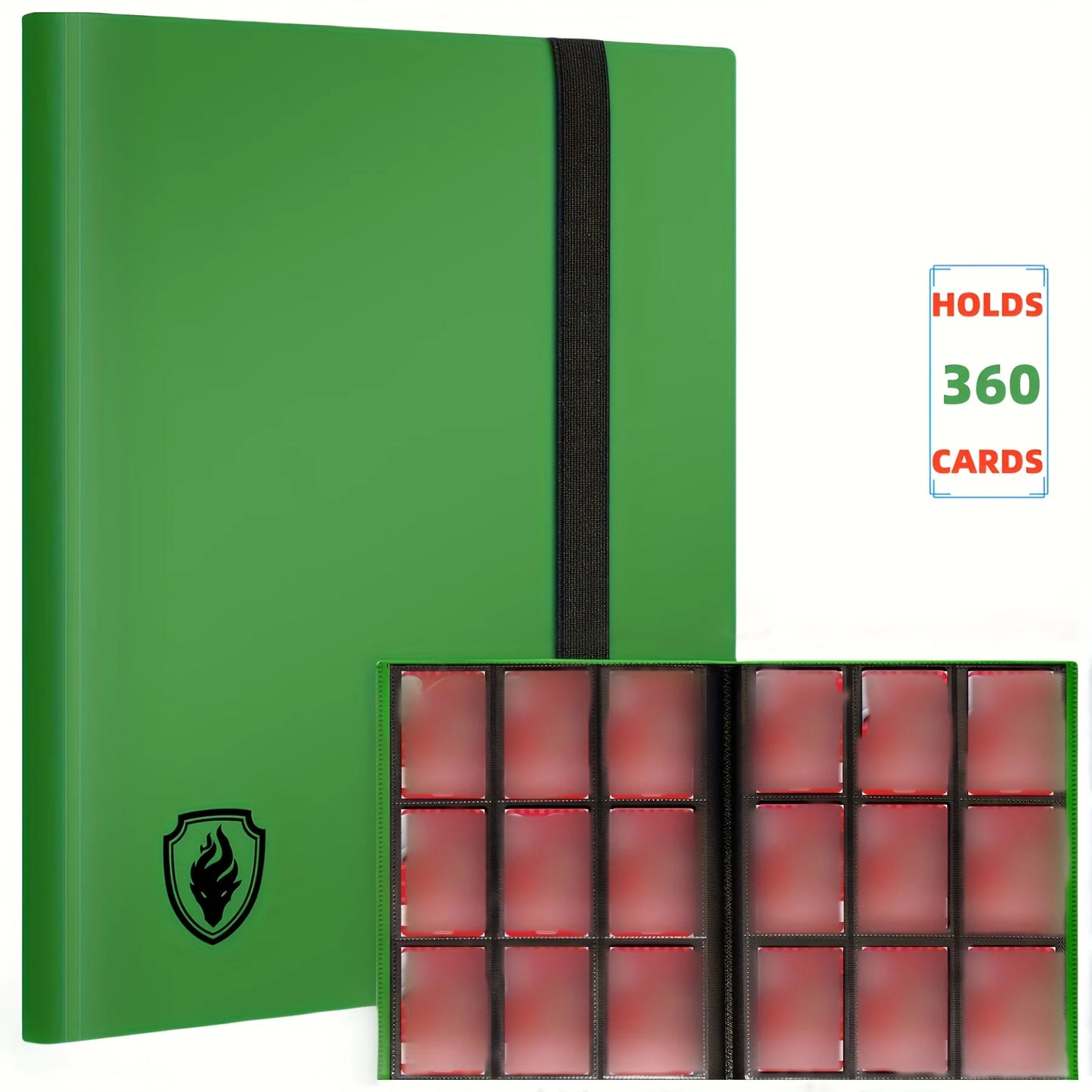 Sammelkartenordner mit 9 Fächern für 360-Karten, schlankes, seitlich geladertes Kartenalbum, stabiler Kartensammelordner für TCG, MTG, Yugioh