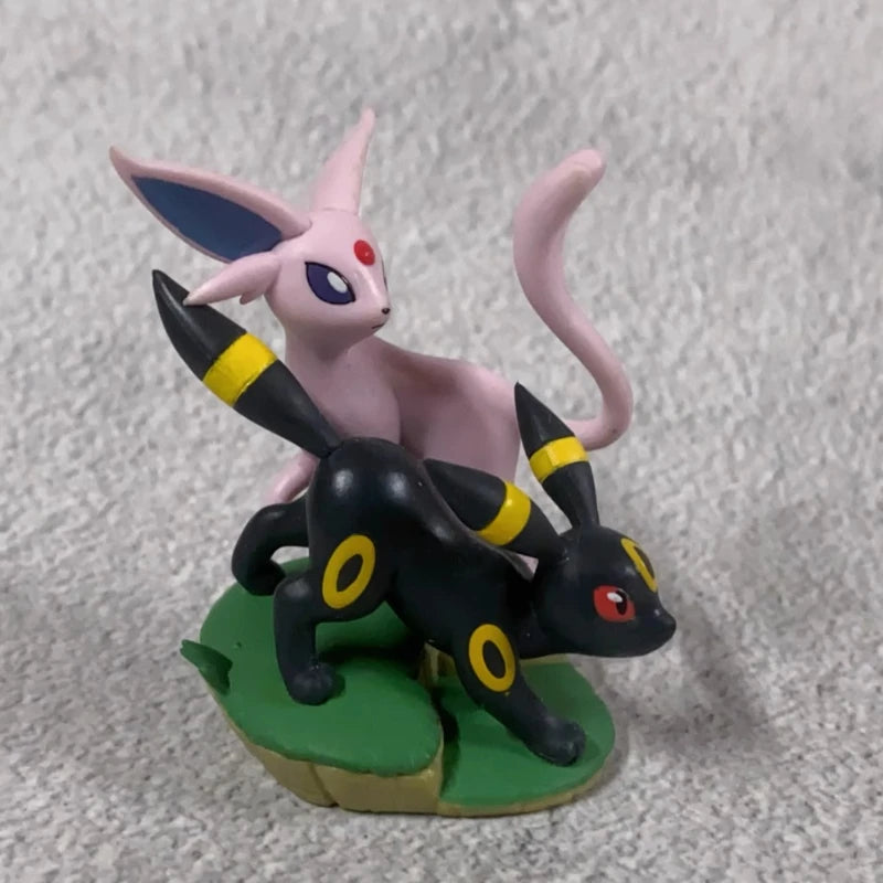 Genuine Pokemon Cartoon Characters Monsters Umbreon Espeon Cute Model Toys Collectible Desktop Ornaments Kids Gifts