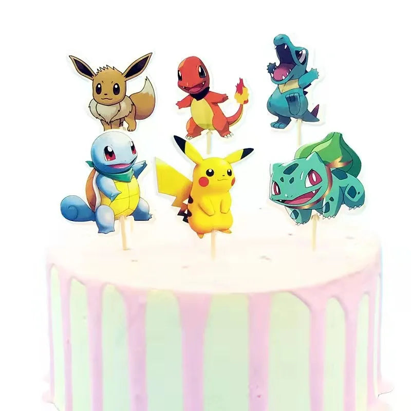 Pokemon-Geburtstagsparty-Geschenke, Armband-Aufkleber, Geschenktüte, Schlüsselanhänger, kleine Geschenke für Jungen und Mädchen