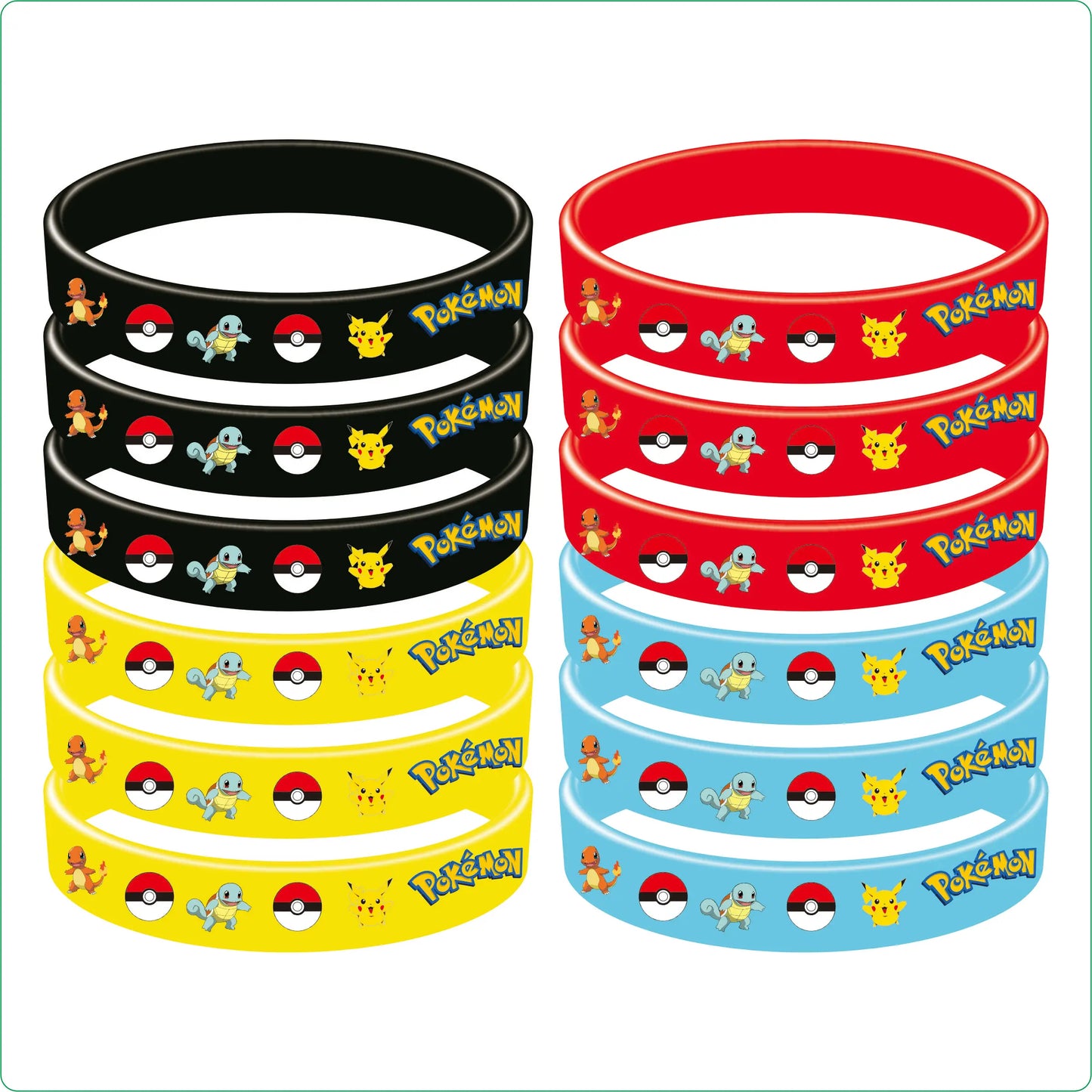Pokemon-Geburtstagsparty-Geschenke, Armband-Aufkleber, Geschenktüte, Schlüsselanhänger, kleine Geschenke für Jungen und Mädchen