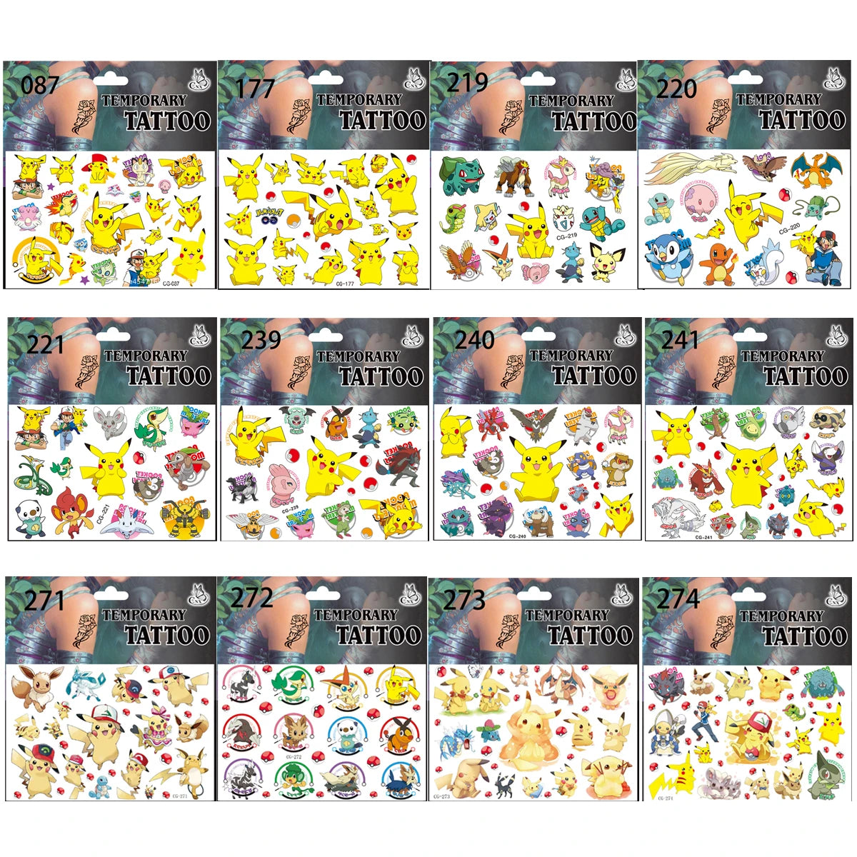 Pokemon-Geburtstagsparty-Geschenke, Armband-Aufkleber, Geschenktüte, Schlüsselanhänger, kleine Geschenke für Jungen und Mädchen