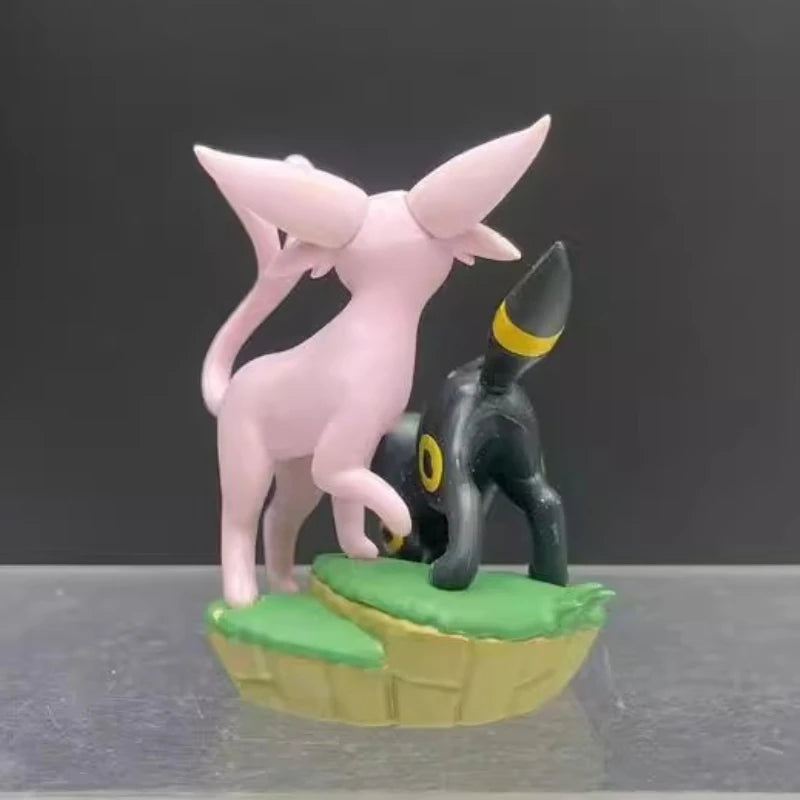 Genuine Pokemon Cartoon Characters Monsters Umbreon Espeon Cute Model Toys Collectible Desktop Ornaments Kids Gifts