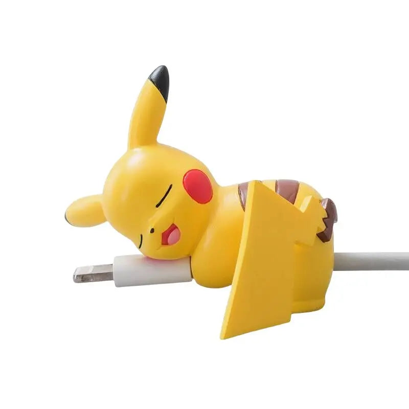 Pokémon Pikachu Kabelschutz – USB-Ladekabel-Bissschutz mit Cartoon-Figur, Schutz für Datenkabel, Kabelhalter, Geschenk für Kinder & Fans