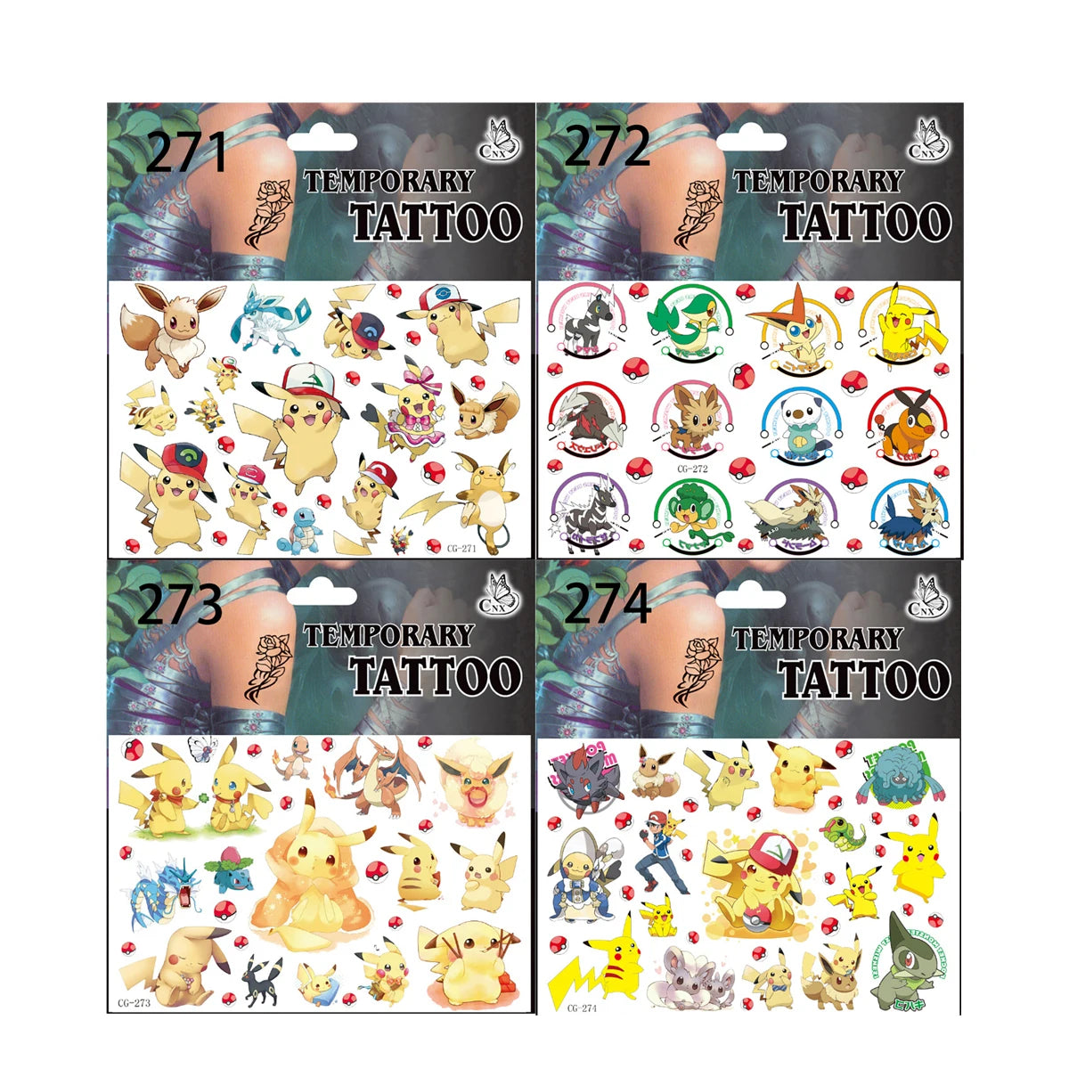 Pokemon-Geburtstagsparty-Geschenke, Armband-Aufkleber, Geschenktüte, Schlüsselanhänger, kleine Geschenke für Jungen und Mädchen