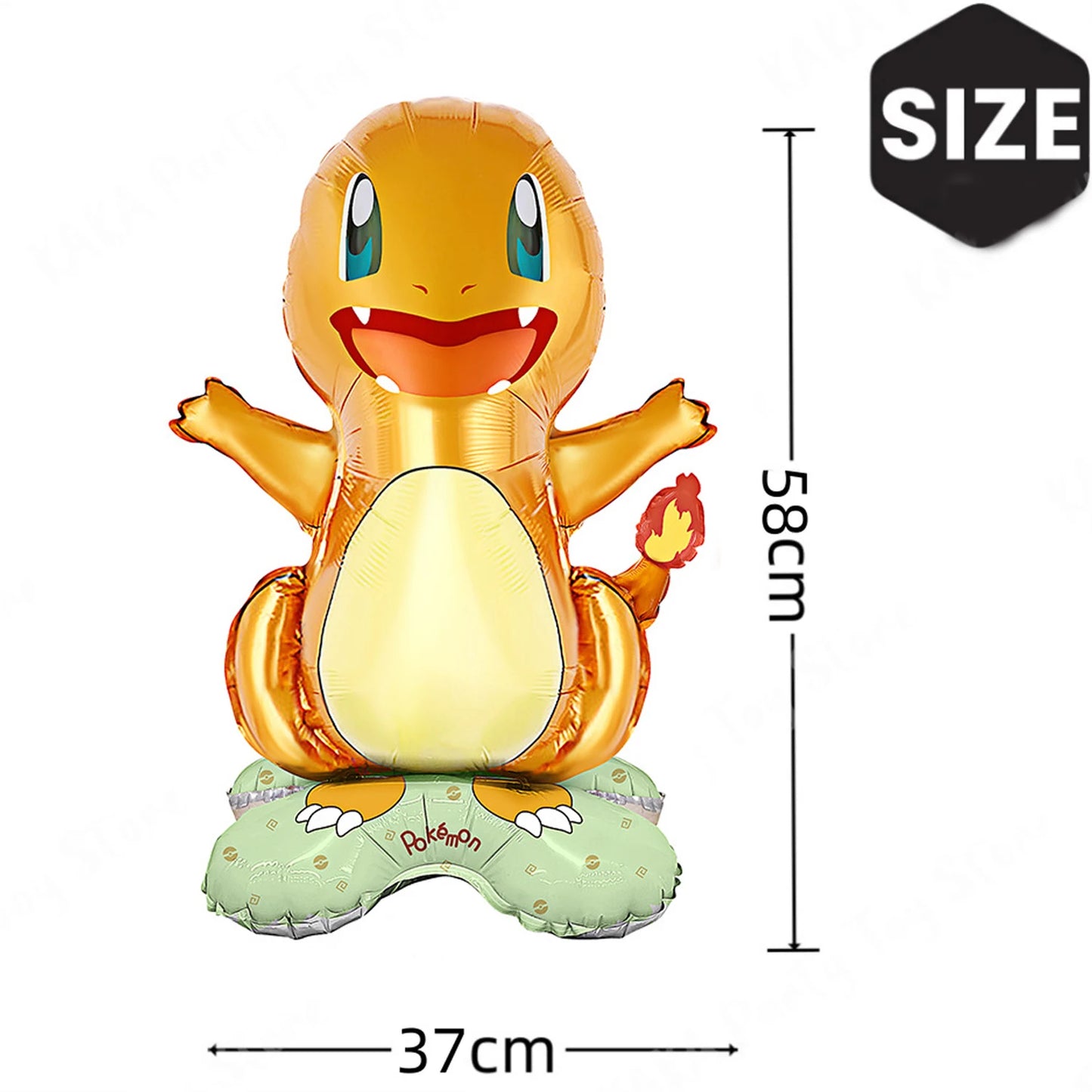 Pokémon Ballon Set (4 Stück) – Stehende Folienfiguren Pikachu, Schiggy & Bisasam – Deko für Kindergeburtstag & Party
