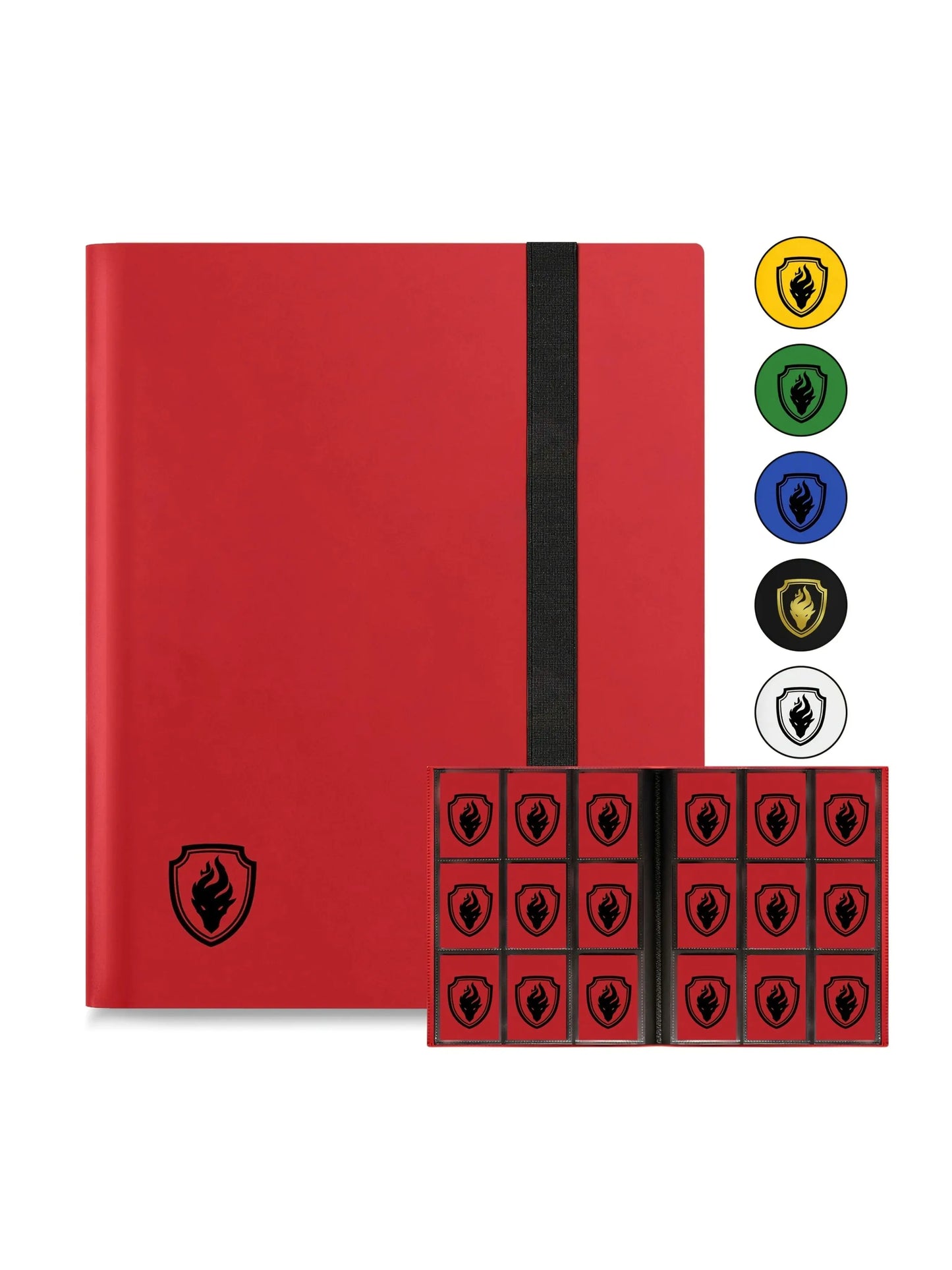 Sammelkartenordner mit 9 Fächern für 360-Karten, schlankes, seitlich geladertes Kartenalbum, stabiler Kartensammelordner für TCG, MTG, Yugioh