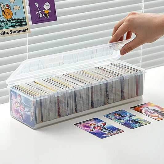 Organizer-Box für 550+ Spielkarten – Transparente Kunststoff-Aufbewahrungsbox mit verstellbaren Trennwänden für PTCG, MTG, TCG u.v.m.
