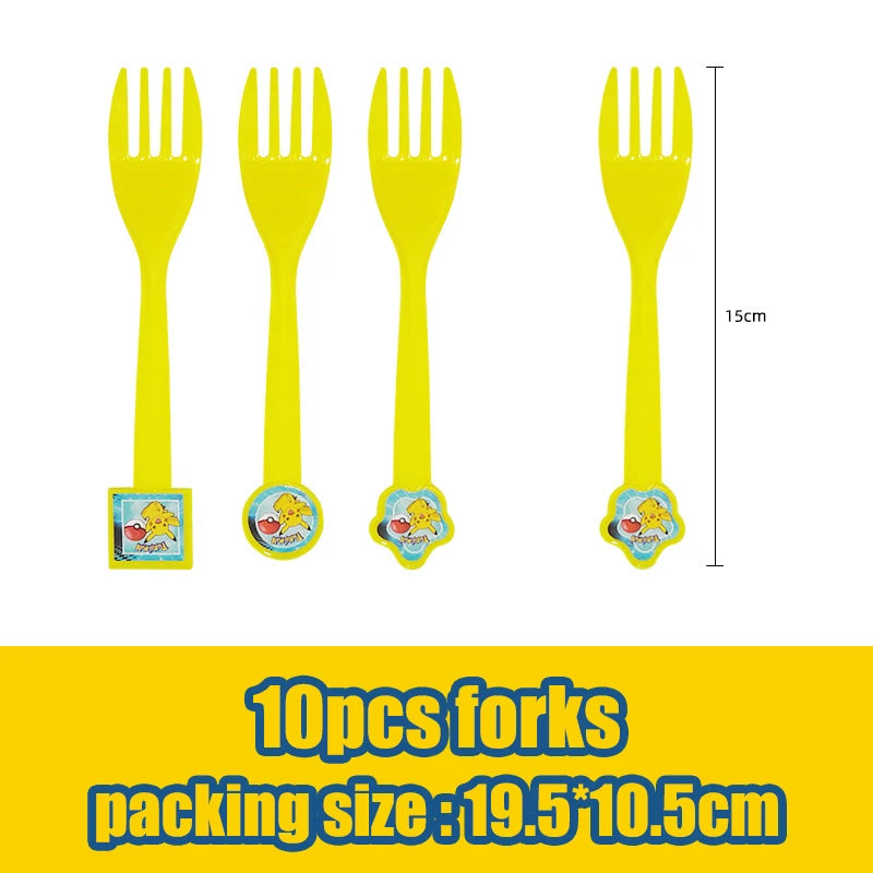 Pokémon Geburtstagsdeko Set – Papiergeschirr mit Pikachu: Teller, Becher, Servietten, Tischdecke & Partyzubehör für Kindergeburtstage