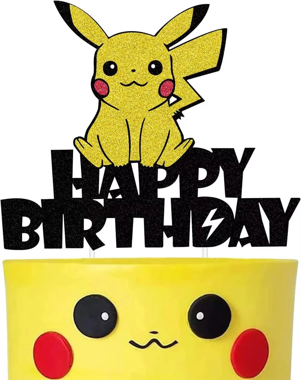 Pokémon Kuchen Deko Set – Pikachu-Kuchenaufsatz & Cupcake-Topper für Kindergeburtstag, Babyparty & Motto-Feier
