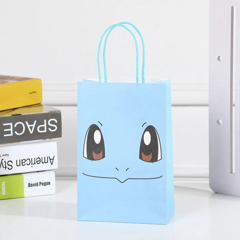 4 Pokémon Papiertüten – Geschenkverpackung mit Pikachu-Motiv für Kinderpartys, Süßigkeiten, Spielzeug & Party-Mitgebsel