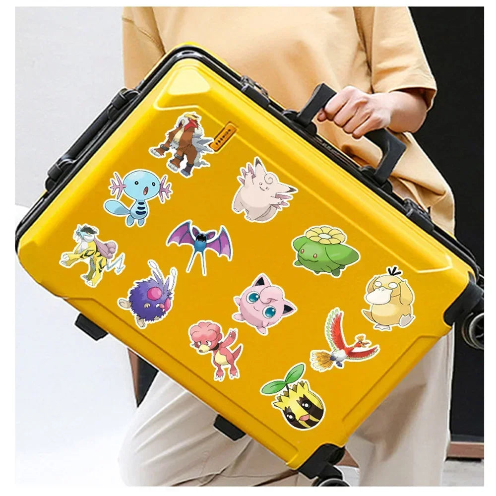 100/200 Stück Kawaii Pikachu Pokemon Aufkleber für Laptop Telefon Koffer Skateboard Gitarre Niedliche Cartoon Aufkleber Kind Geschenk Spielzeug