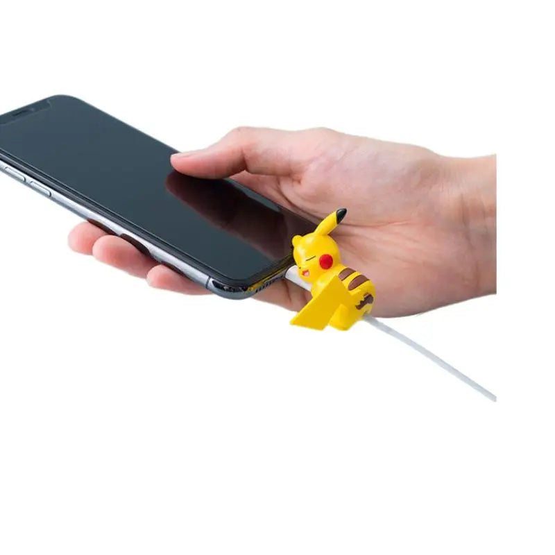 Pokémon Pikachu Kabelschutz – USB-Ladekabel-Bissschutz mit Cartoon-Figur, Schutz für Datenkabel, Kabelhalter, Geschenk für Kinder & Fans