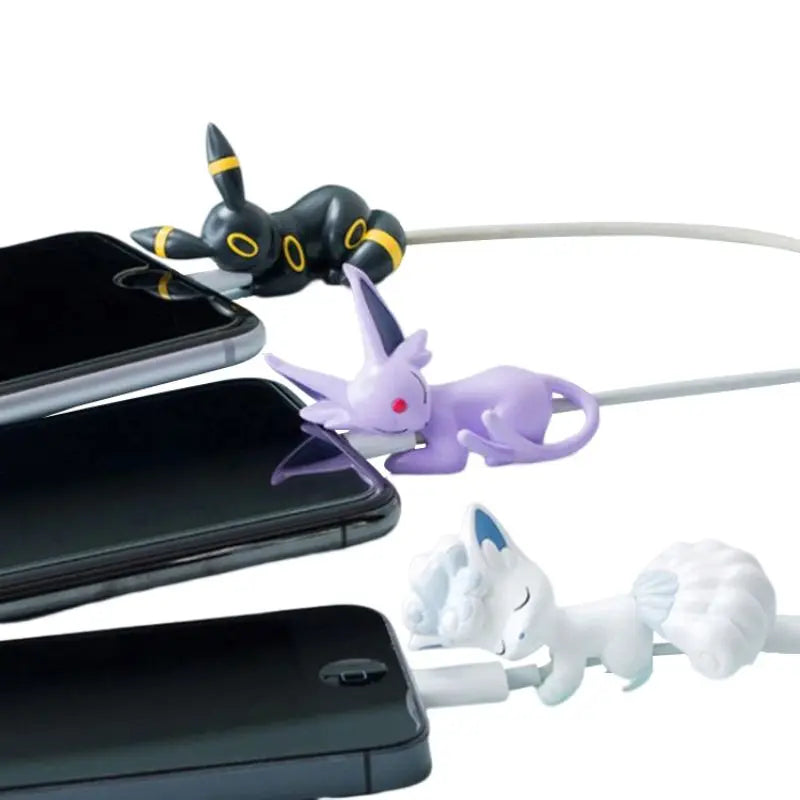 Pokémon Pikachu Kabelschutz – USB-Ladekabel-Bissschutz mit Cartoon-Figur, Schutz für Datenkabel, Kabelhalter, Geschenk für Kinder & Fans