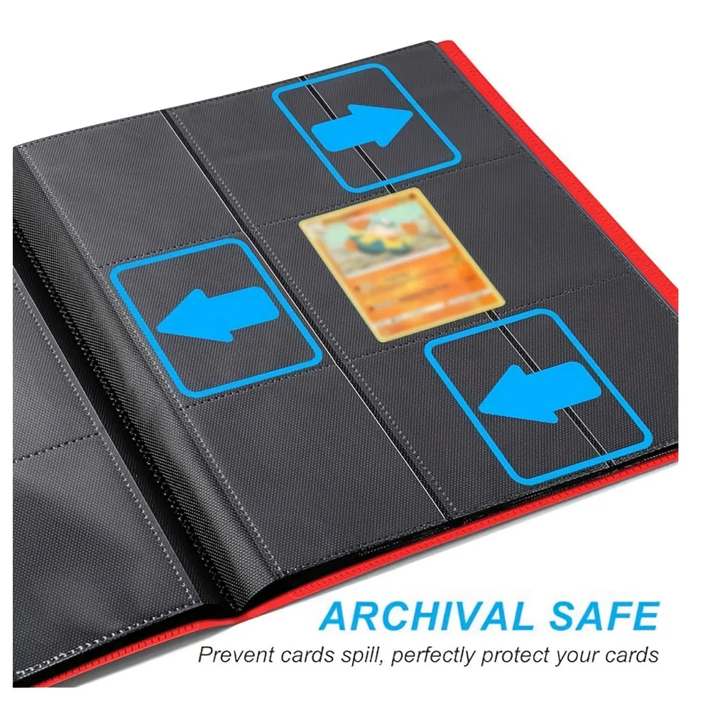 Sammelkartenordner mit 9 Fächern für 360-Karten, schlankes, seitlich geladertes Kartenalbum, stabiler Kartensammelordner für TCG, MTG, Yugioh