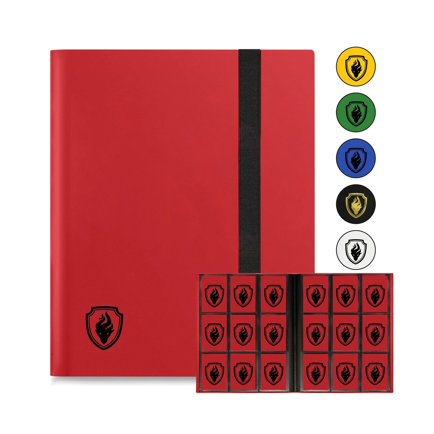 Sammelkartenordner mit 9 Fächern für 360-Karten, schlankes, seitlich geladertes Kartenalbum, stabiler Kartensammelordner für TCG, MTG, Yugioh